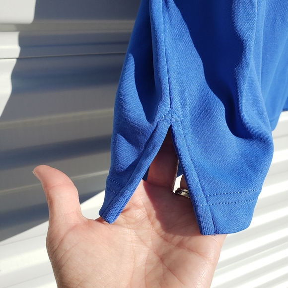 Columbia PFG Omni-Shade blue polo with American flag - Picture 6 of 6